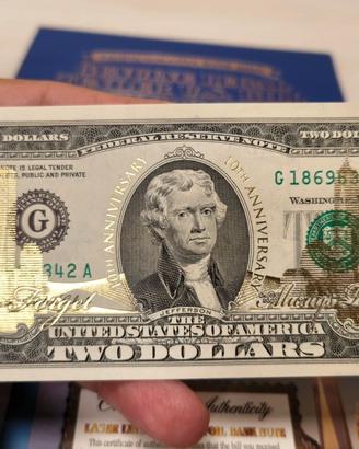 Banconota da 2 Dollari Usa – da Collezione