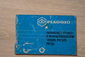 manuale PIAGGIO per Vespa PK50 / PK50S anni '80.