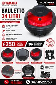 Bauletto 34 lt + piastra originale Yamaha