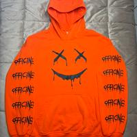 Felpa Hoodie Arancione Streetwear-Grafica Dripping