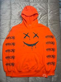 Felpa Hoodie Arancione Streetwear-Grafica Dripping