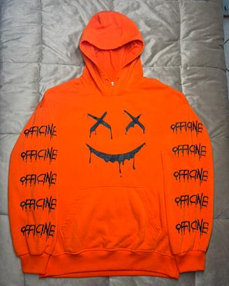 Felpa Hoodie Arancione Streetwear-Grafica Dripping