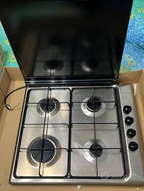 Piano Cottura Rex Electrolux 4 fuochi acciaio Inox