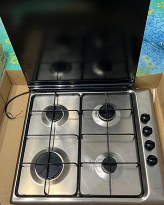 Piano Cottura Rex Electrolux 4 fuochi acciaio Inox
