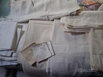 tovaglie e lenzuola antiche in lino