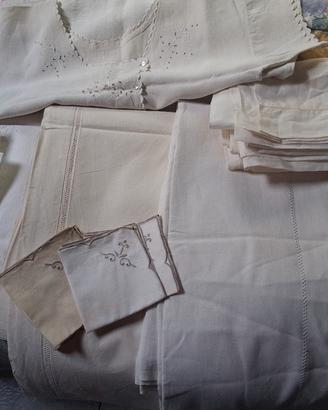 tovaglie e lenzuola antiche in lino