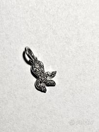 Dodo ciondolo polipo oro bisnco e diamanti mai mes