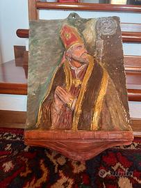 Bassorilievo in terracotta di Sant’Agostino