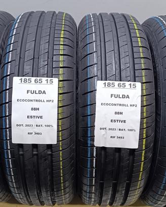 4 GOMME 185 65 15 FULDA 2023 100% RIF3493