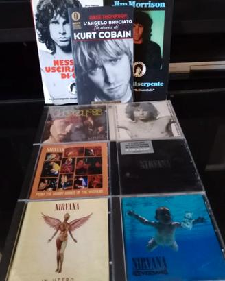 THE DOORS + NIRVANA : Lotto 6 CD + 3 Libri