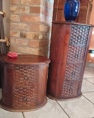 set mobili etnici in legno 