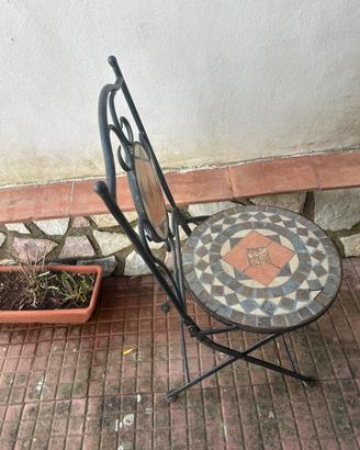 Set da giardino in ferro battuto e