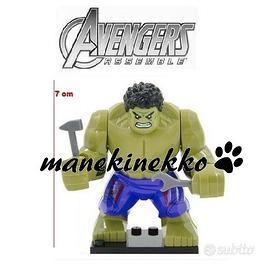 HULK GRANDE Avengers minifigure simil Lego NEW