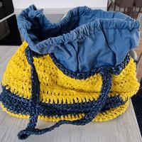 borsa donna in “Rafia”  bicolore