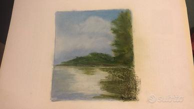 Disegno pastelli su carta "Lago di Venere"
