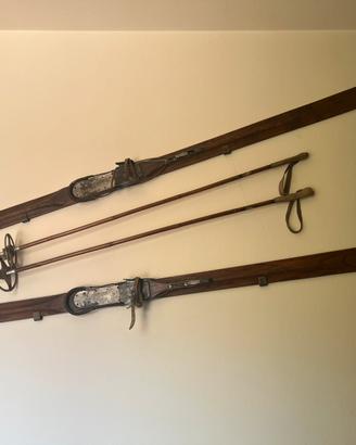 Sci d’antiquariato in legno