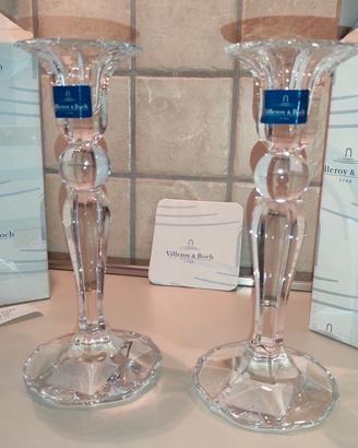 Coppia Candelabri Cristallo Villeroy & Boch