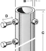 palo zincato antenna 6 metri pesante