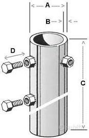 palo zincato antenna 6 metri pesante