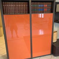 LIBRERIA ROVERE GRIGIO E LACCATA