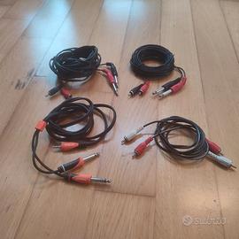 3 Cavi jack / RCA da 5m  + 1 cavo jack / minijack