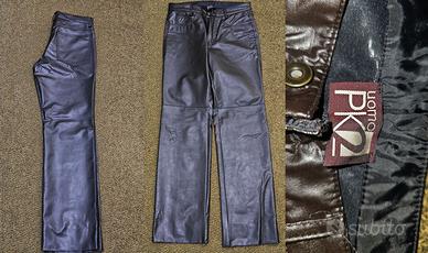 Pantaloni uomo vintage anni 90 ecopelle