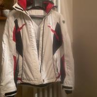 Giacca sci neve hyra taglia 42 bianco rosso nero