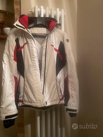 Giacca sci neve hyra taglia 42 bianco rosso nero