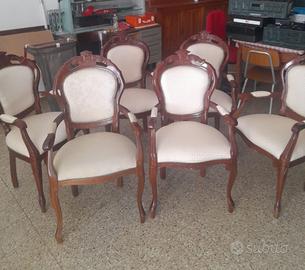 Sedie in legno imbottite nuove