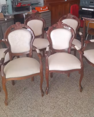 Sedie in legno imbottite nuove