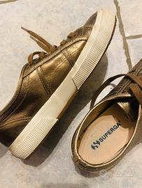 Scarpe Superga n 38 dorate