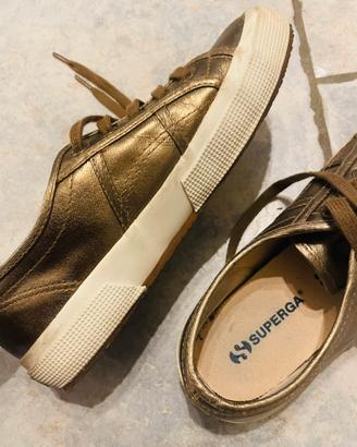 Scarpe Superga n 38 dorate