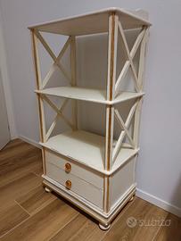 Libreria shabby chic in legno