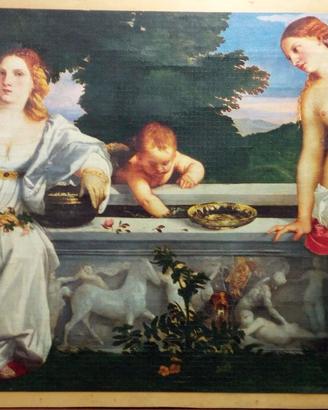 Quadro Puzzle Amor Sacro e Amor Profano Tiziano