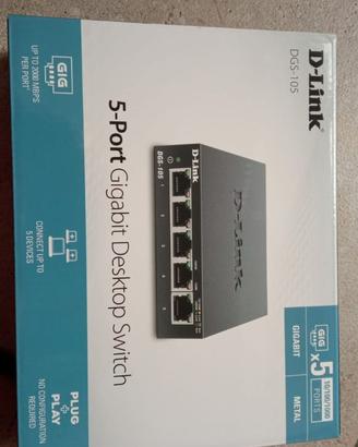 Switch D-Link DGS-105 5 porte RJ45 1Gb