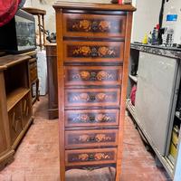 Settimino stile classico con intarsi floreali