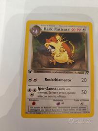 carta Pokemon dark raticate prima edizione