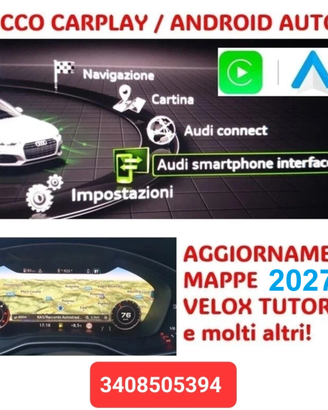 Sblocco Attivazione CARPLAY ANDROID AUTO Audi
