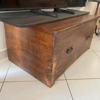 Cassapanca rustica, maniglie originali