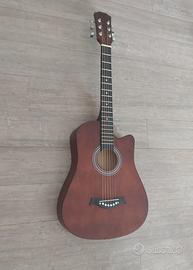 Chitarra acustica 6 corde con custodia -come nuova
