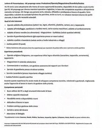 Produzione/Operaio/Magazziniere/Guardiola/Autista