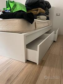 Letto matrimoniale Ikea bianco