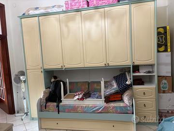 vengo armadio a ponte con letto e scrivania
