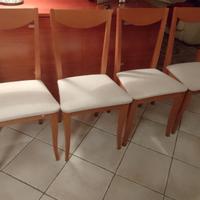 Sedie imbottite struttura in noce nazionale