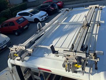 2x Slitte porta scale tetto furgone con supporti
