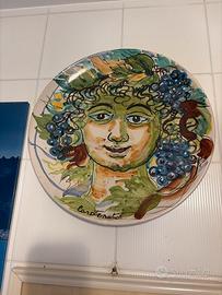 Piatto in ceramica Mario Carotenuto “Bacco”