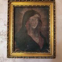 Vecchio quadro con cornice in foglia d'oro '900.