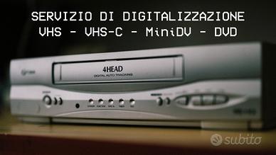 Servizio digitalizzazione VHS, VHS-C, MiniDV, DVD