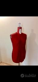 Manichino sartoriale regolabile vintage borgogna