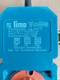 Trasformatore per trenini Lima 12v 2,5 a3 A (1980)